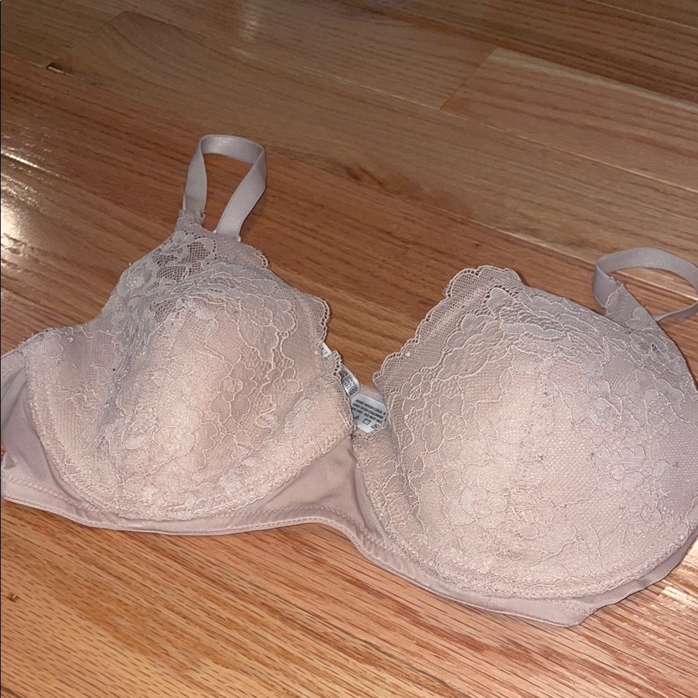 34C Natori Private Luxuries Collection Elegant Lace Women's Bra - Cream